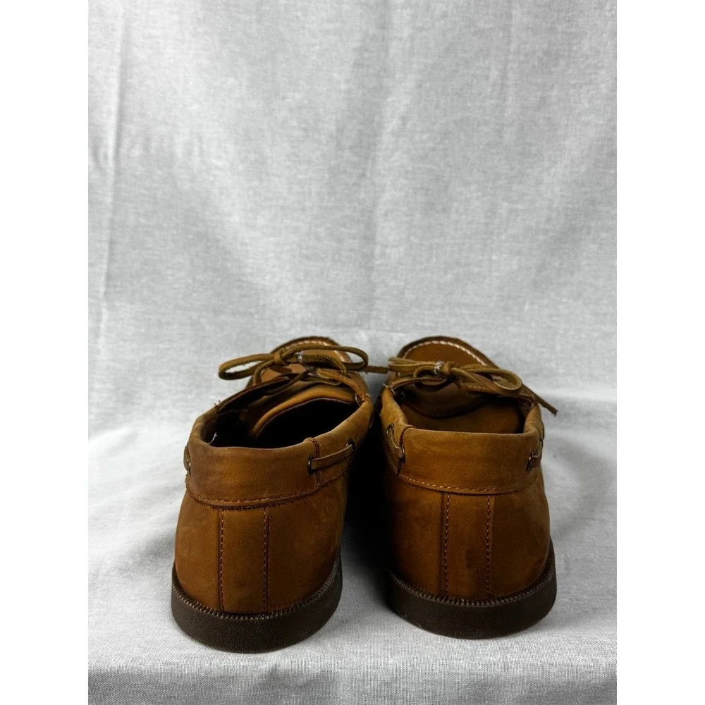 Goodfellow & Co Mens Tan Leather Boat Shoes Nautical‎ Loafers Size 11.5 NEW